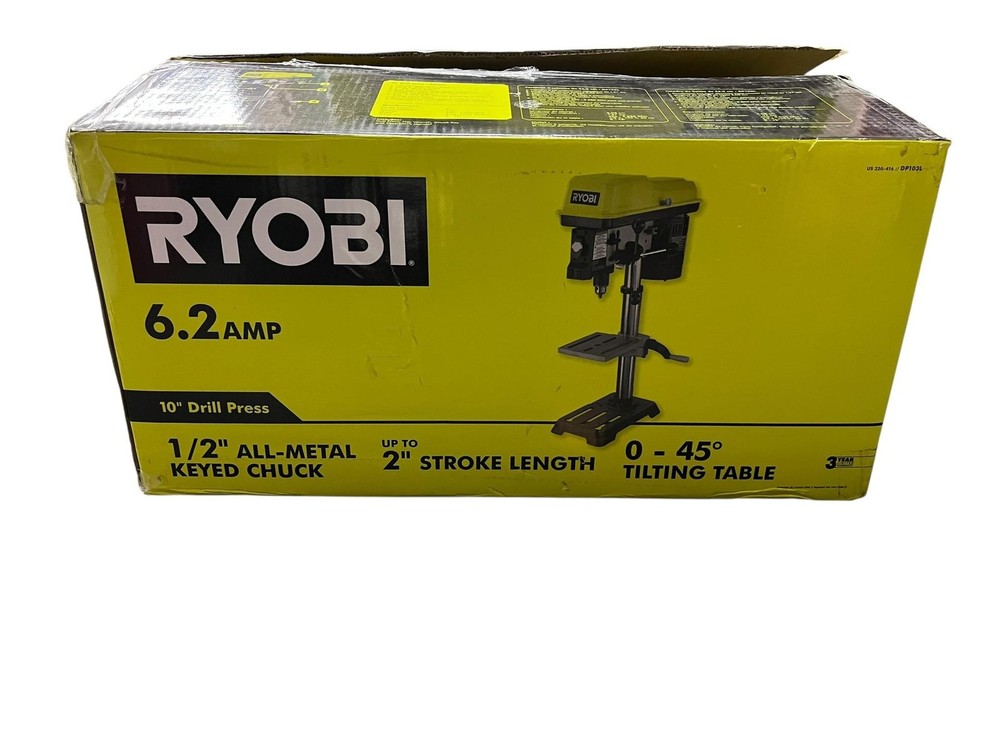 RYOBI 10 In. 5 Speed Drill Press with EXACTLINE Laser Alignment System