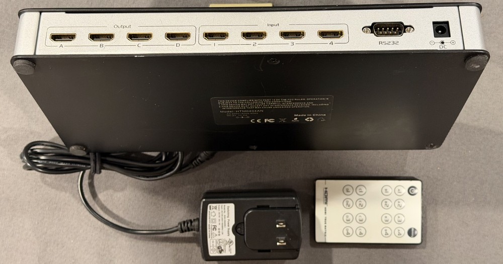 Monoprice HDMI 4x4 Matrix Switch Switcher Splitter HDX-404E