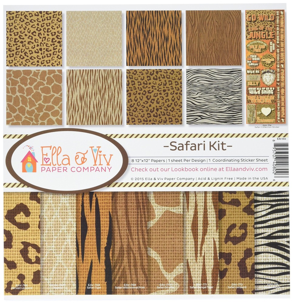EAV-802 Safari Scrapbook Collection Kit