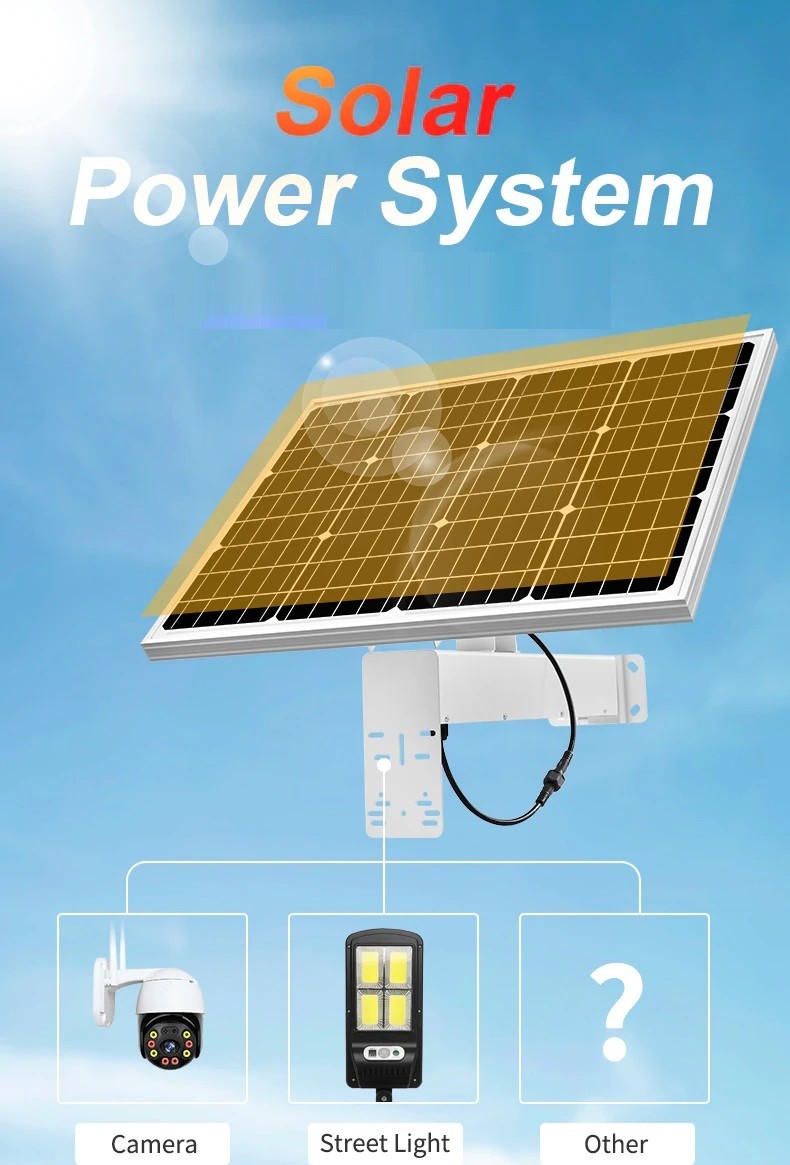 Solar Panel White Non-Stop Power Supply for 12VDC SECURITY Camera