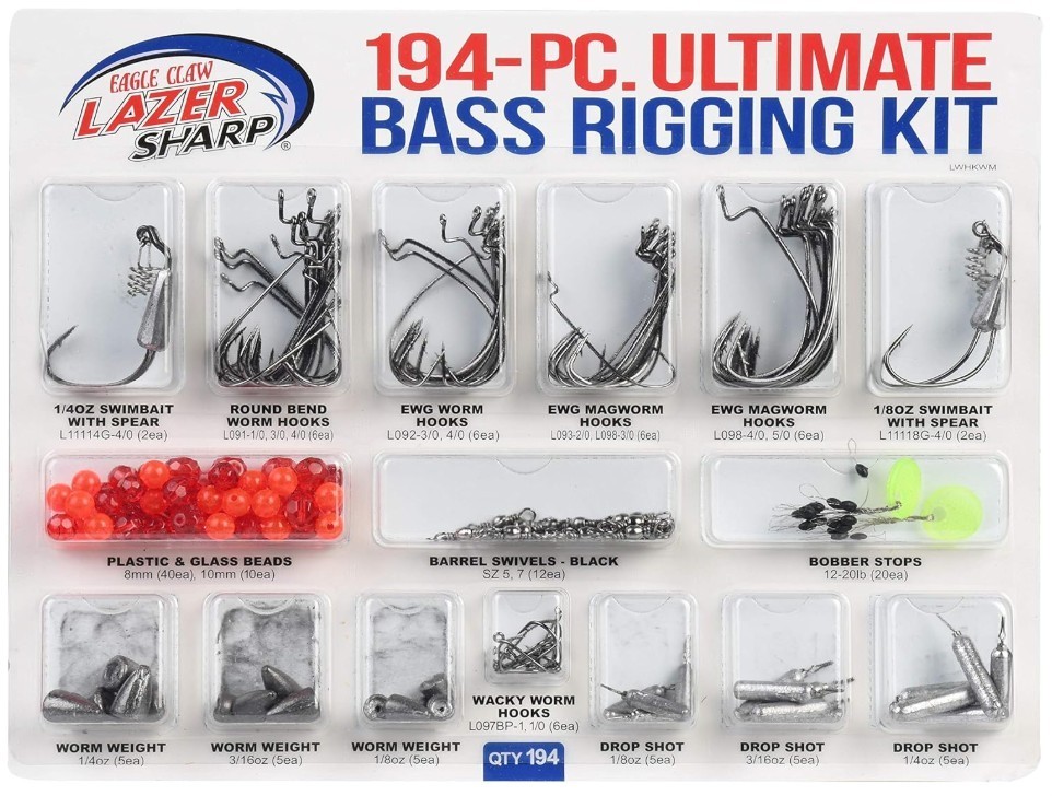 Eagle Claw 194 Piece Ultimate Bass Rigging Kit