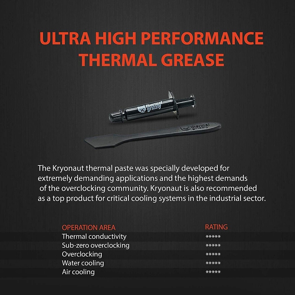 Thermal Grizzly Kryonaut The High Performance Thermal Paste for Cooling CPU/GPU