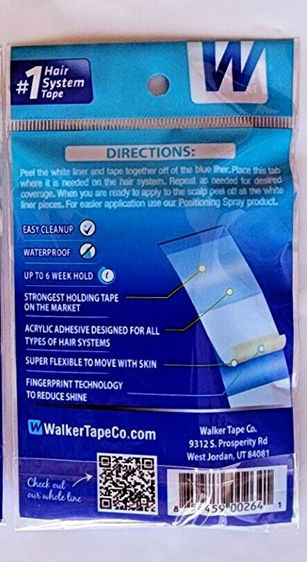 Walker Ultra Hold Tape Mini's Double Sided Tape 72 Tabs Wig, Toupee, Hairpiece