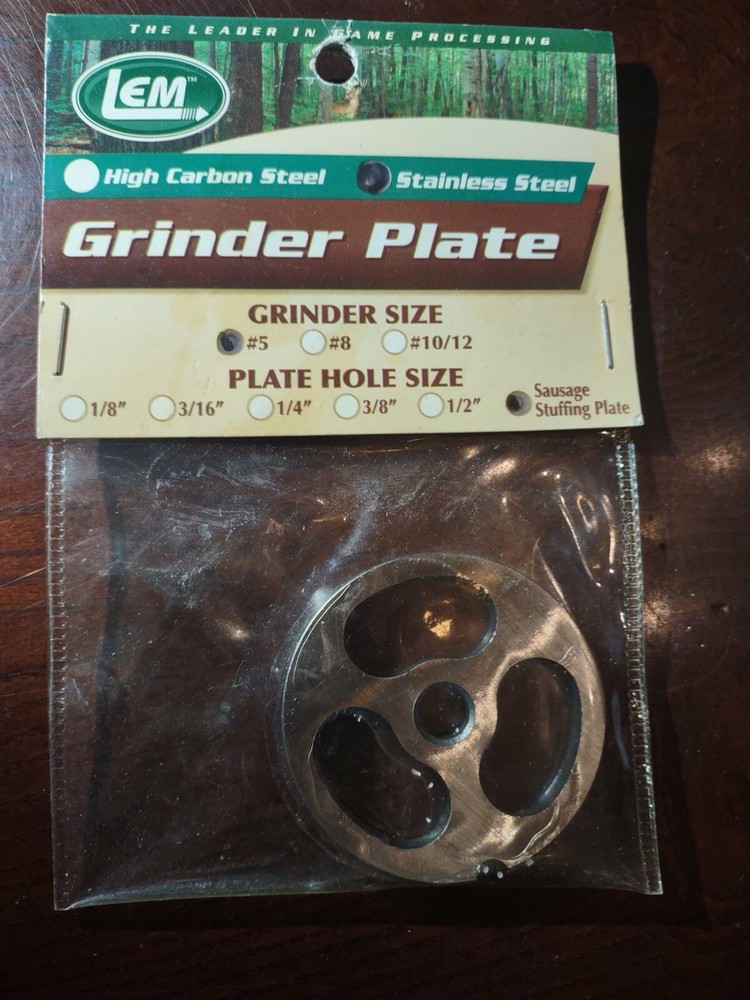 LEM Grinder Plate Size #5 Sausage Stuffing Plate