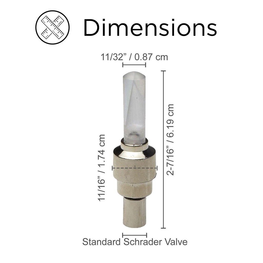 Multi-Color LED Firefly Valve Stem Light for Mini Dirt E-Bikes/Scooter, 4-Pack