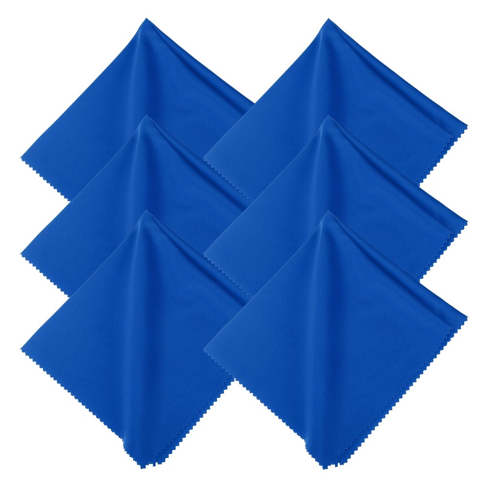 6 Pcs 12" x 12" Microfiber Record Cleaning Cloth Blue