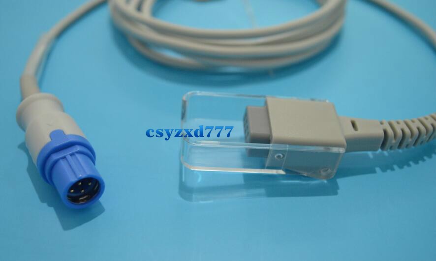 Siemens Draeger SpO2 Sensor Extension Adapter Cable 7oin 2.2m Compatible