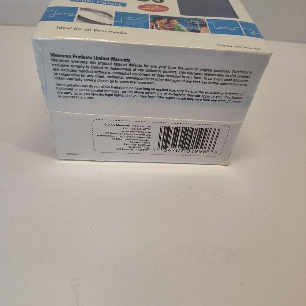 MEMOREX 10 Pack Rainbow Mini DVD Cases NEW