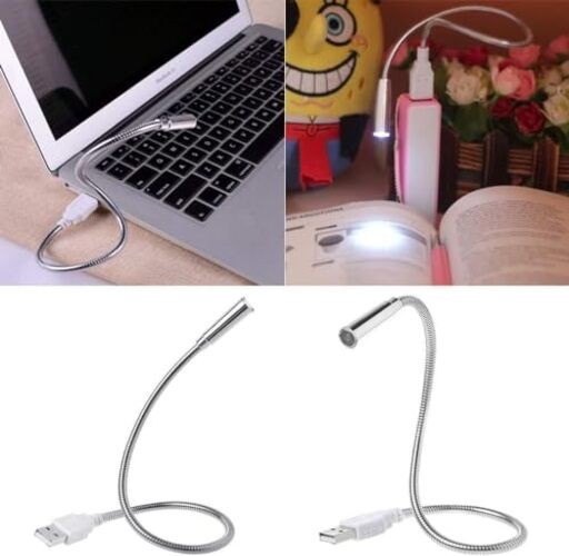 Jowxsx USB Flexible Light Keyboard PC Computer Desktop Book Reading Lamp for