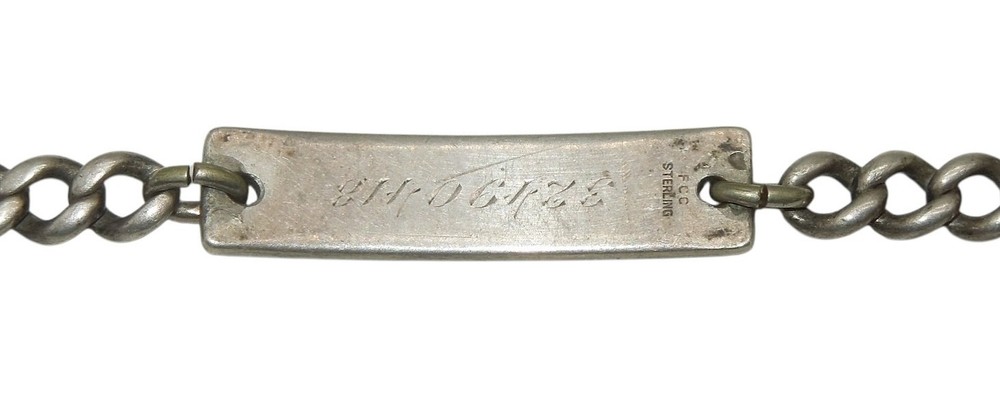 Original WWII Named US ID Bracelet LaRock 12 grams Sterling Silver CA11
