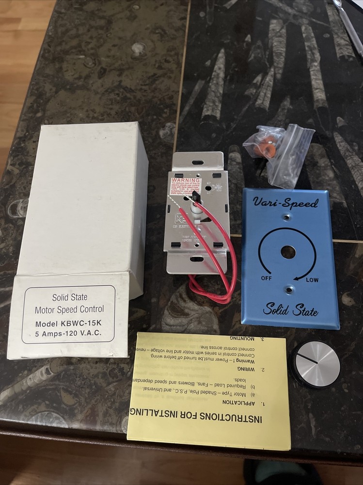 NEW KB ELECTRONICS KBWC-15K SOLID STATE MOTOR CONTROL SPEED SWITCH