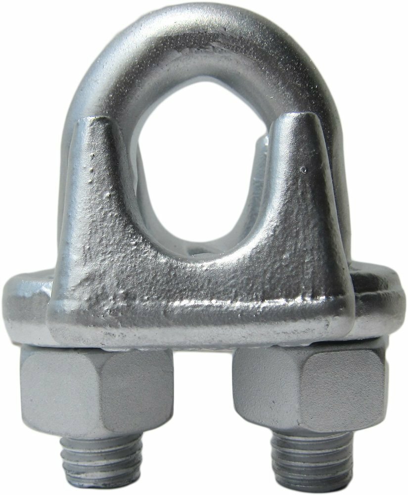 1/4" Drop Forged Heavy Duty Galvanized Wire Rope Clips (75-Pack)