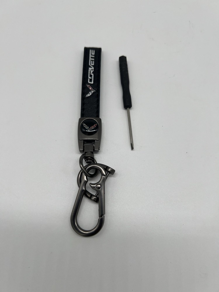 Corvette Genuine Leather Car Keychain