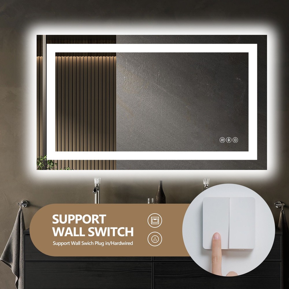 84x40"Frameless LED Bathroom Mirror,Smart Mirror