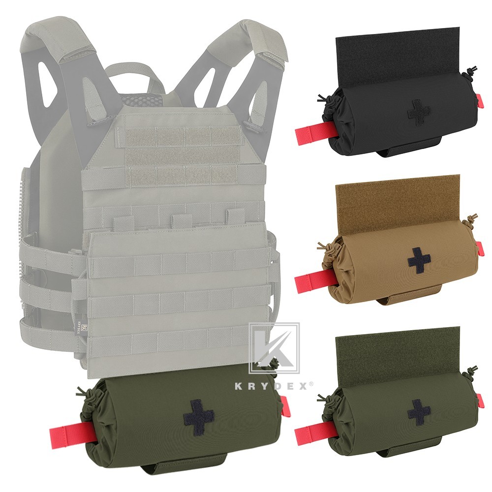 KRYDEX Roll Up IFAK Drop Pouch Med EMT First Aid Pack fo Plate carrier Chest Rig