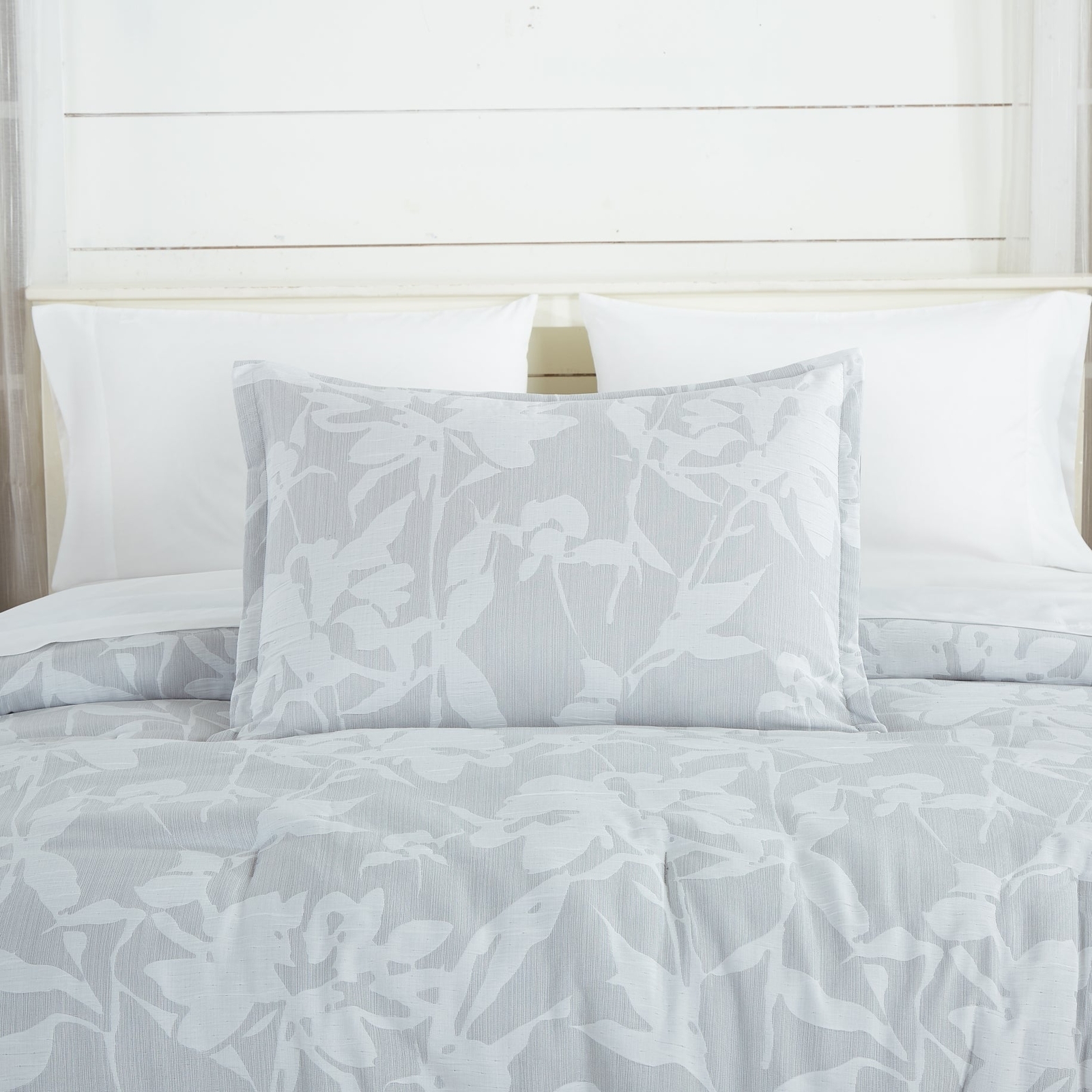 Chezmoi Collection Freesia 7-Piece Floral Jacquard Textured Bed in a Bag Set