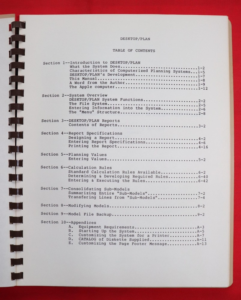 VINTAGE “DESKTOP PLAN” SOFTWARE FOR THE APPLE II COMPUTER, 1979