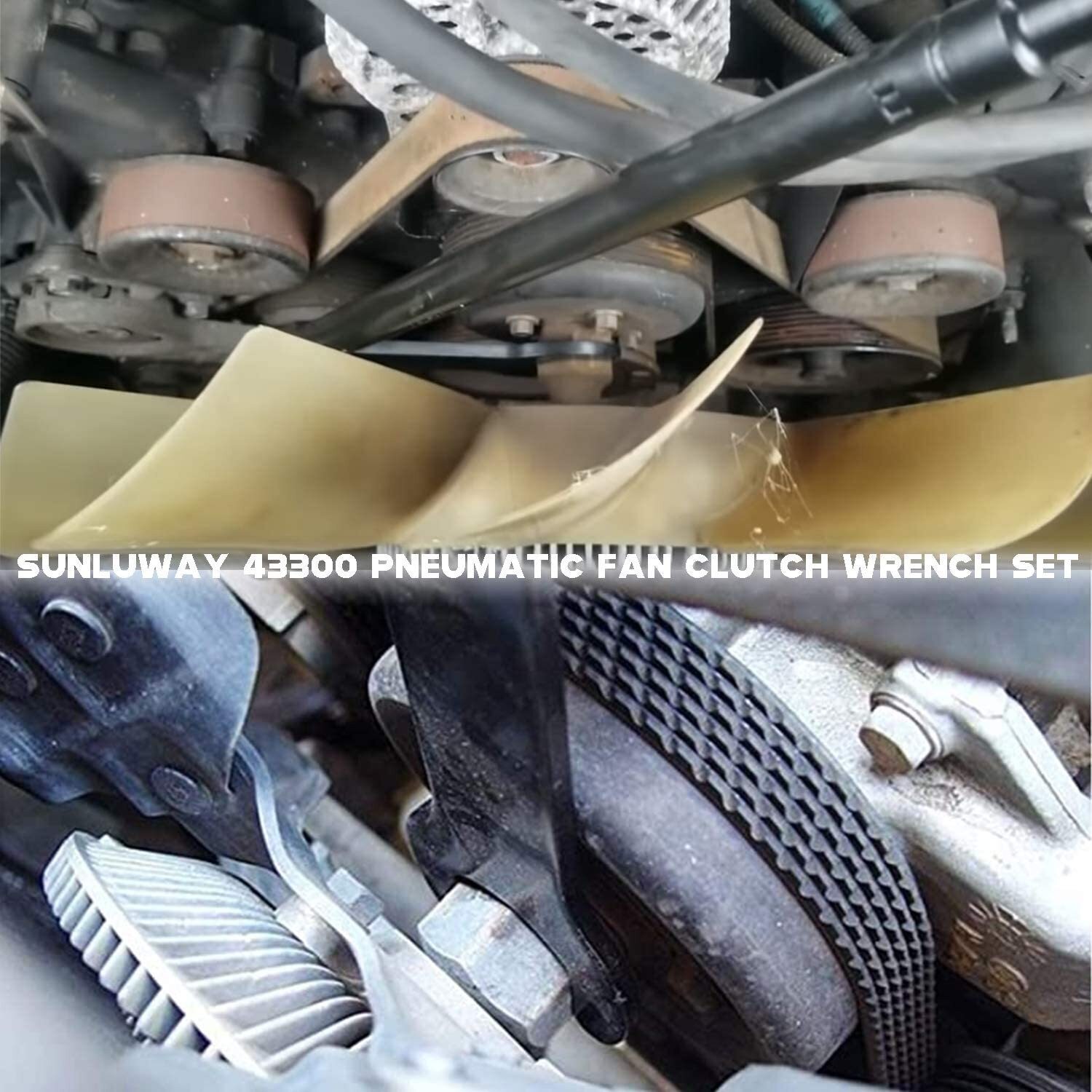 For Ford/GM/Chrysler/Jeep 43300 Pneumatic Fan Clutch Wrench Removal Tool 1 Set