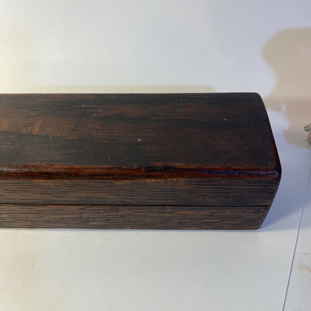 Antique Sharpening Stone With 9” Wooden Box