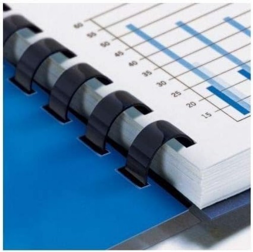 CFS 12mm Binding Spines - 100 Comb Pack, Flexible, Perfect for 90 Sheet Projects