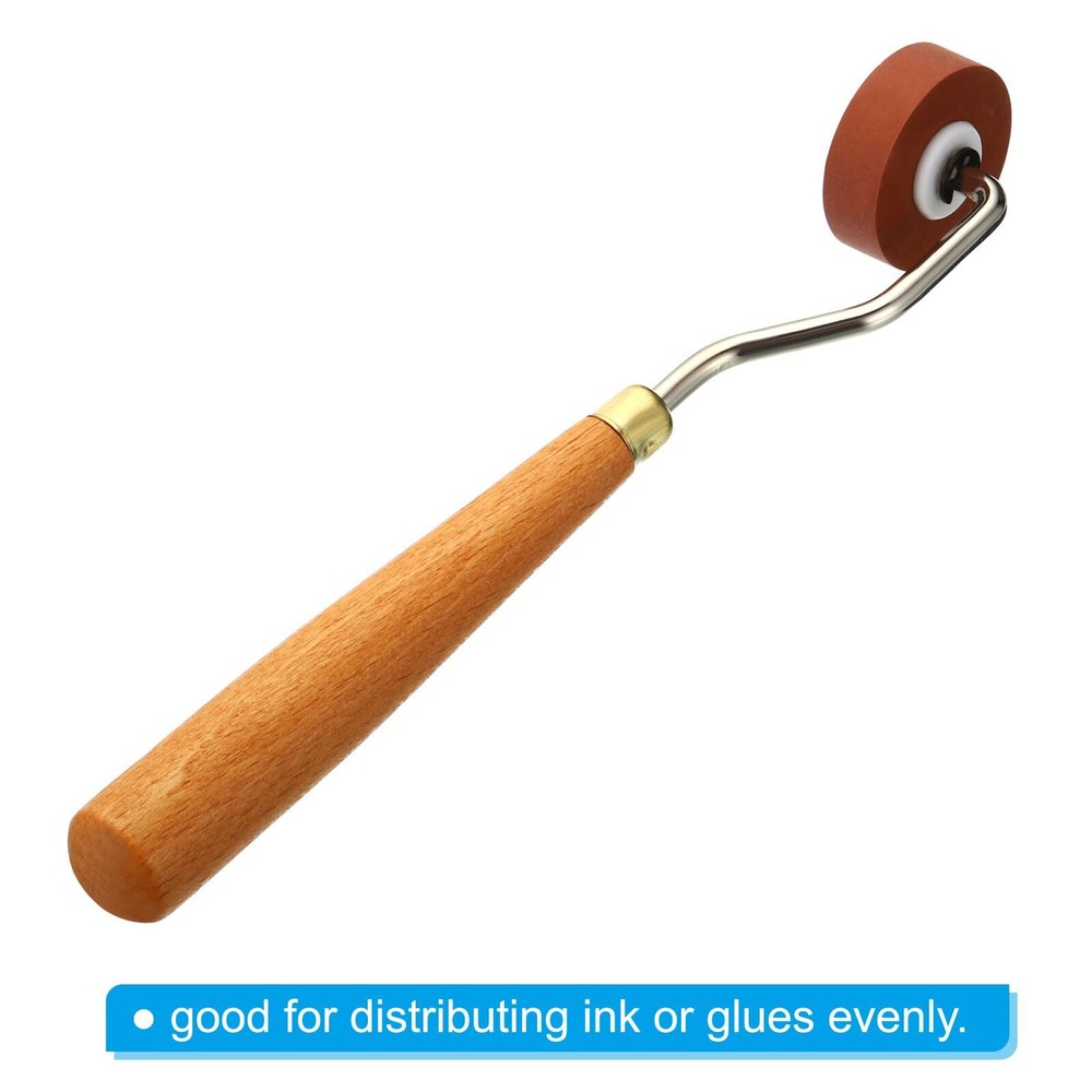 0.4" Rubber Roller Brayer for Printmaking Craft Stamping & DIY Art Projects
