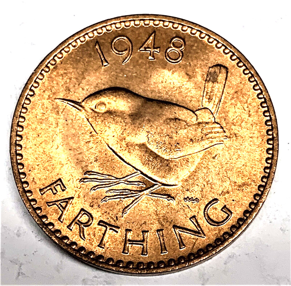 # C6262    GREAT BRITAIN     COIN,   FARTHING   1948  Unc.