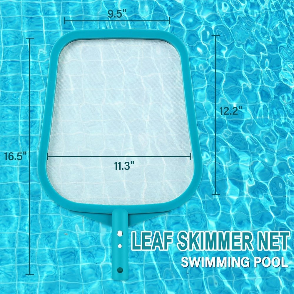 Pool Skimmer Net Without Pole 16.5x9.5 Fine Mesh Plastic Frame