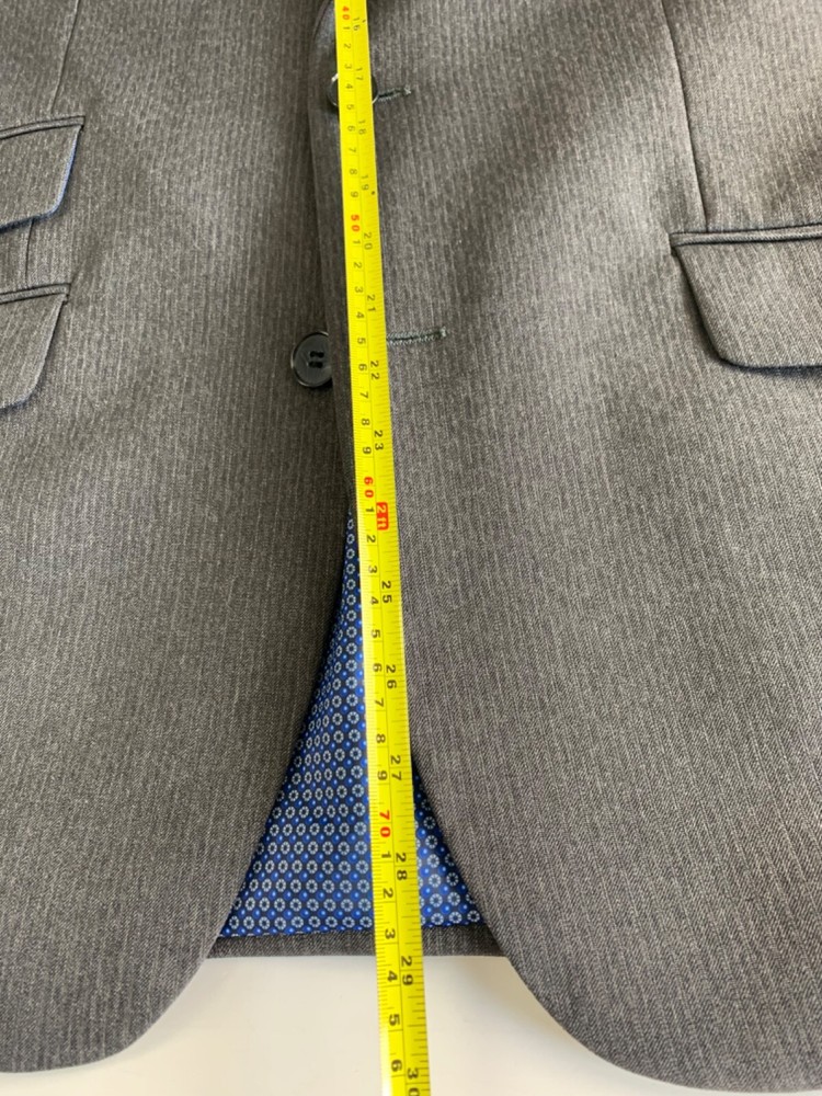 TAYLOR & WRIGHT BLAZER JACKET 40 REGULAR GREY Tailored Fit Button Up Formal