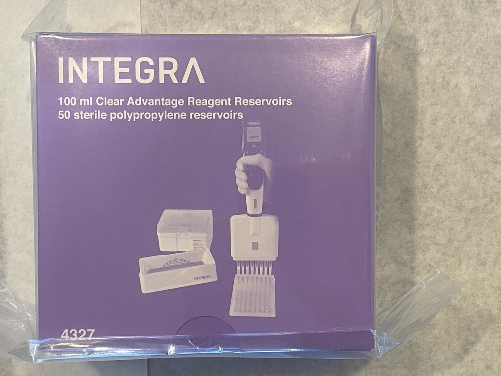 INTEGRA 100 ml Polypropylene Multichannel Reagent Reservoir 50 Disposable Insert
