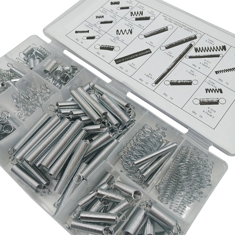 Multifunction 200pcs Spring Set Compression Steel Spring with Box for Home
