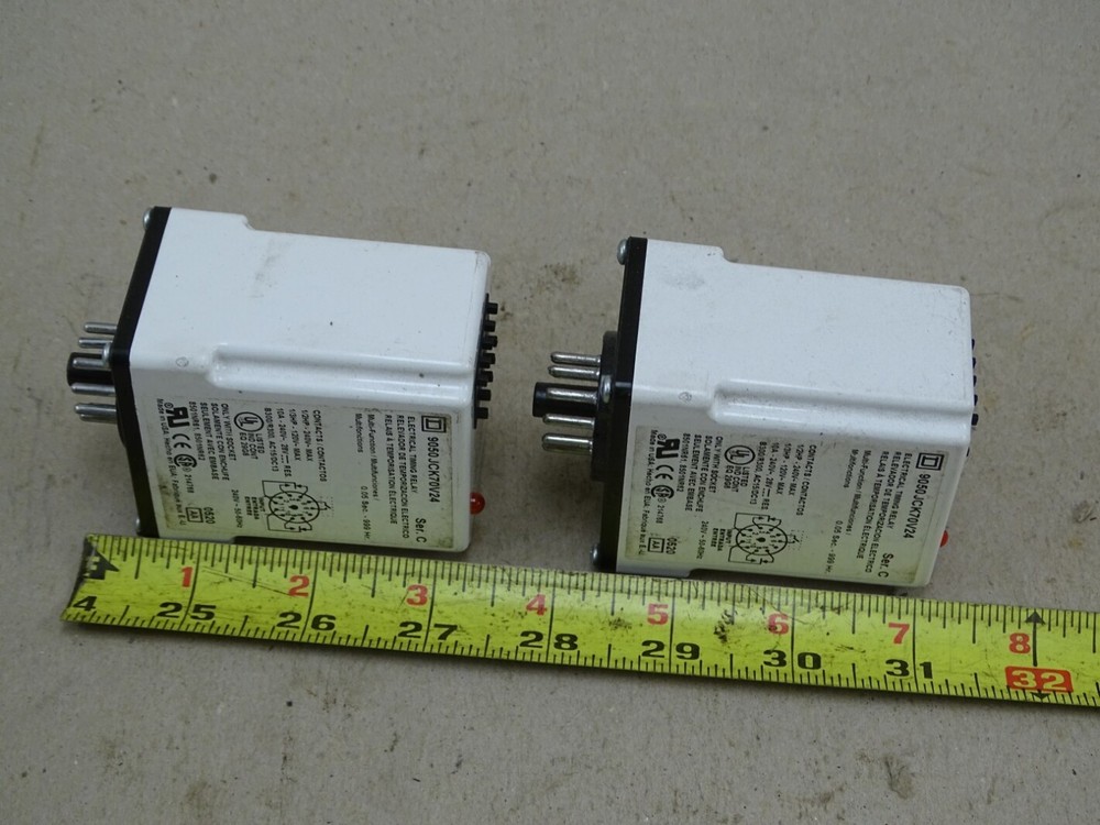 (2) Square D Electrical Timing Relay , 9050 JCK70V24