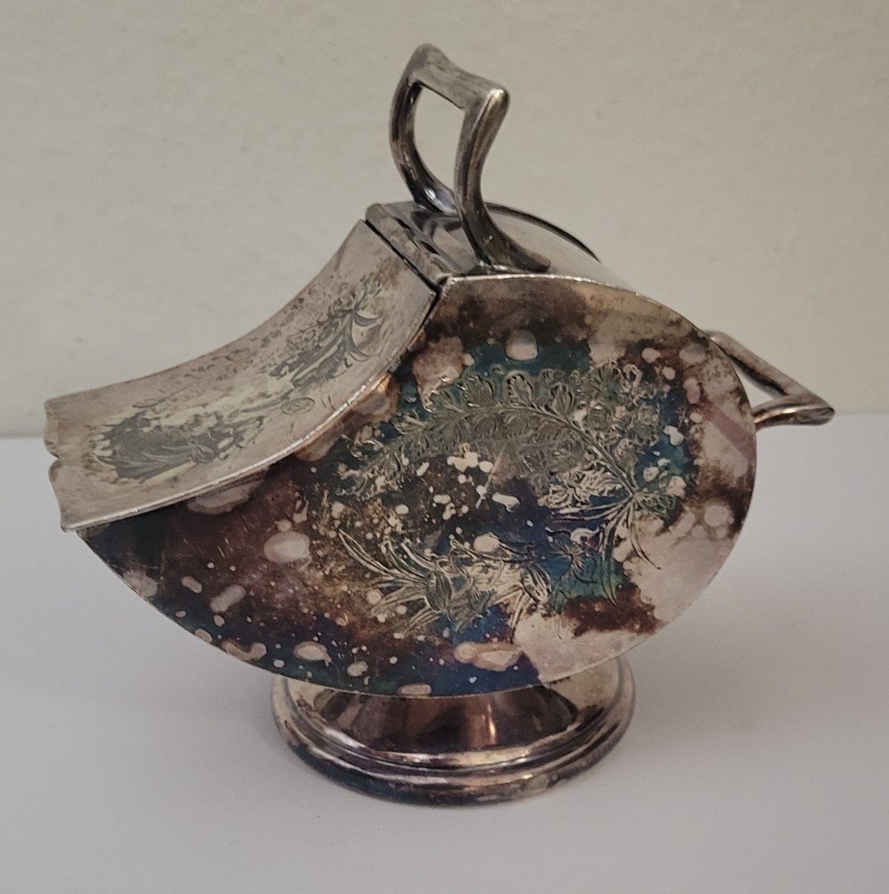 Vintage Tarnished Silver Small Sugar Server