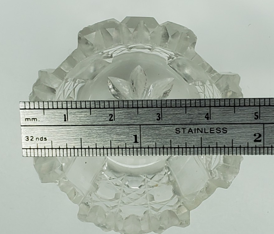 5 Salt Cellars Patterns Clear Side EAPG Zipper Side Cut Design, Small Glass