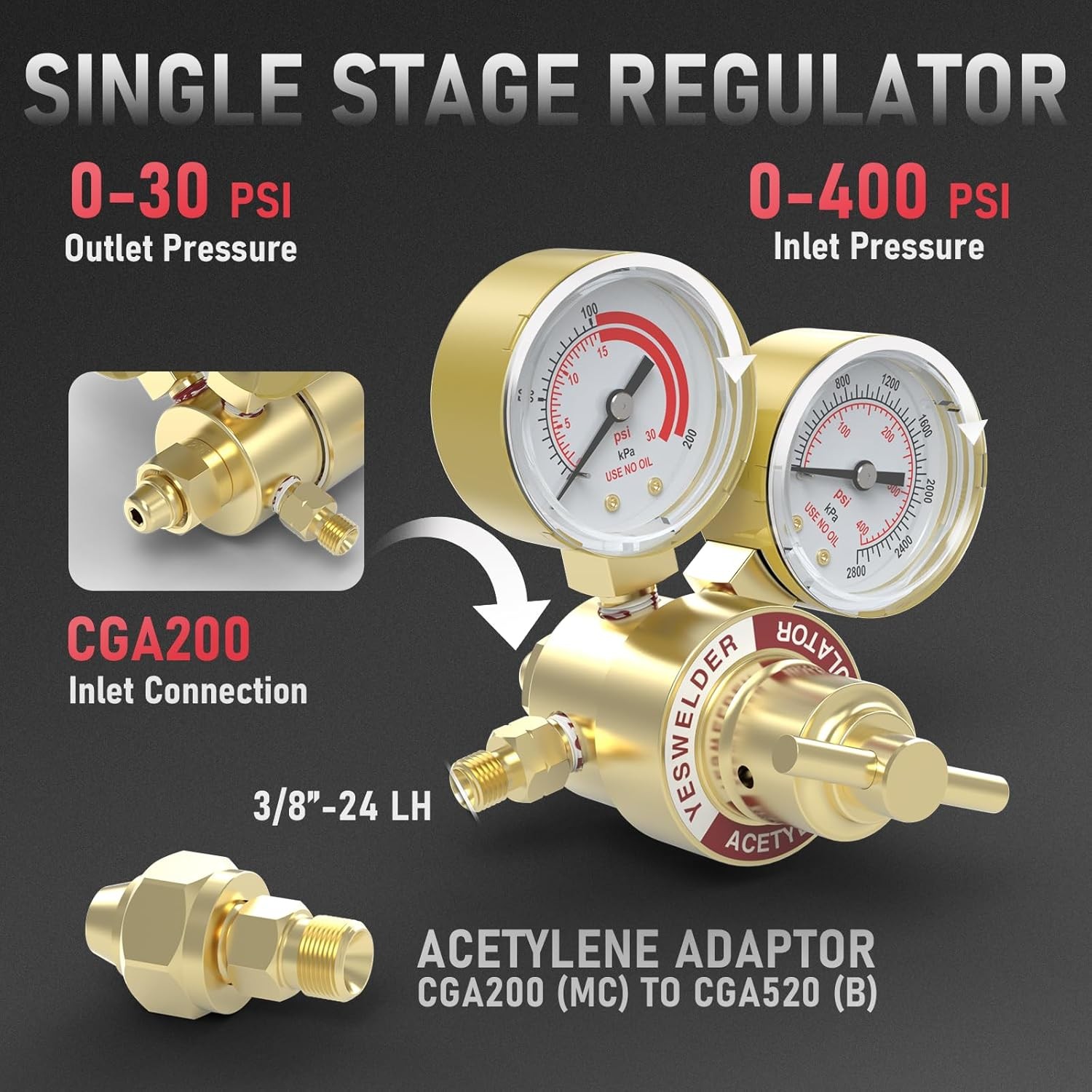 Professional Air Acetylene Torch Kit, Turbo Torch Set for Metalworking & Welding
