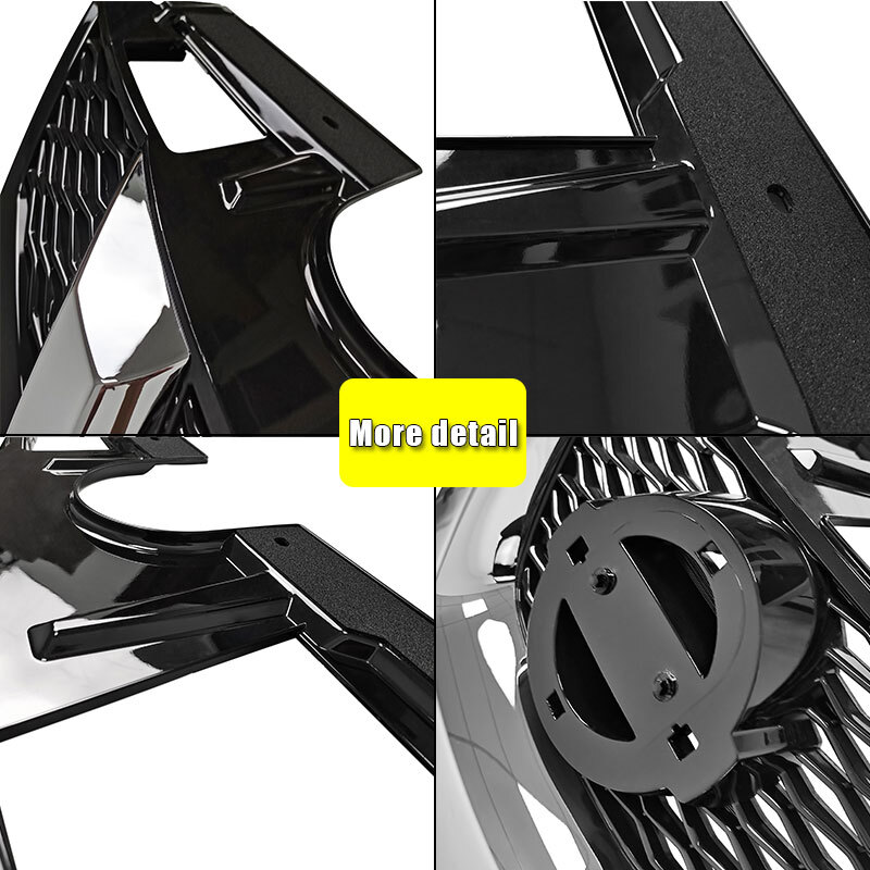 Chrome With Black Front Grille Upper Bumper Grill For Nissan Rogue 2014-2016