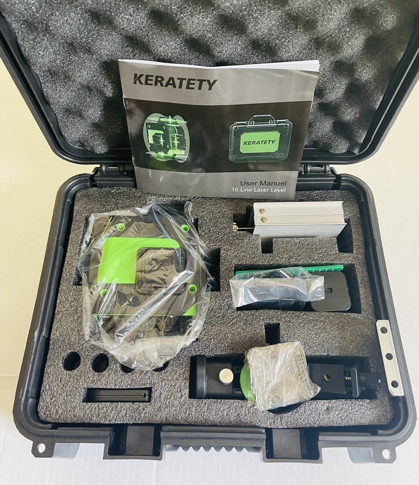 KERATETY Laser Level 4x360° Self-Leveling Laser Level Tool, Switchable & Auto 16