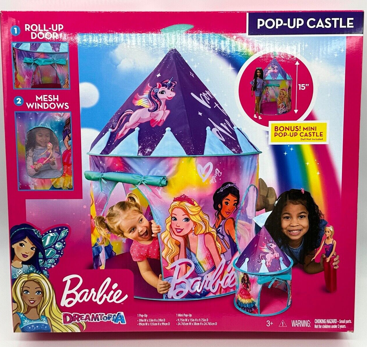 Barbie Dreamtopia Pop Up Castle & Matching Mini Castle for Doll ~ NEW IN BOX