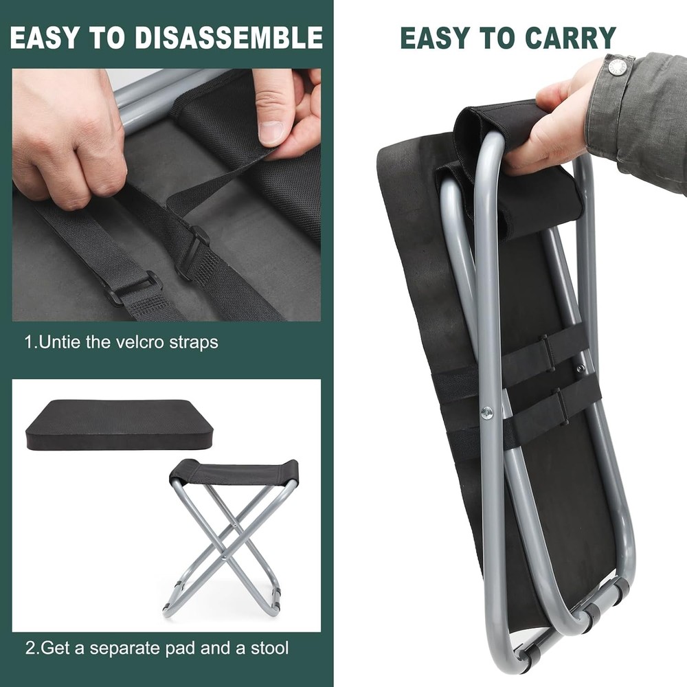 MAXPACE Garden Kneeling Pad and Foldable Gardening Stool 2 in 1, Extra Thick Sof