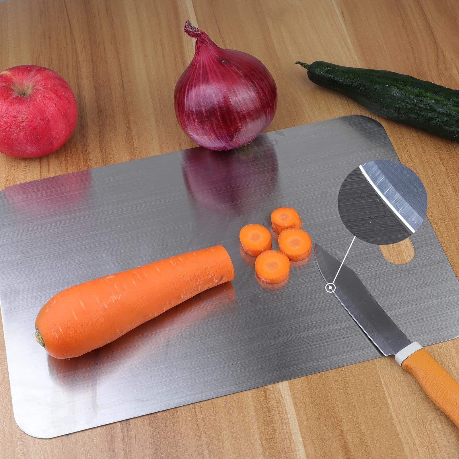 Tivano Titanium Stainless Steel Cutting Board for Kitchen (13.4 * 9 Inch)