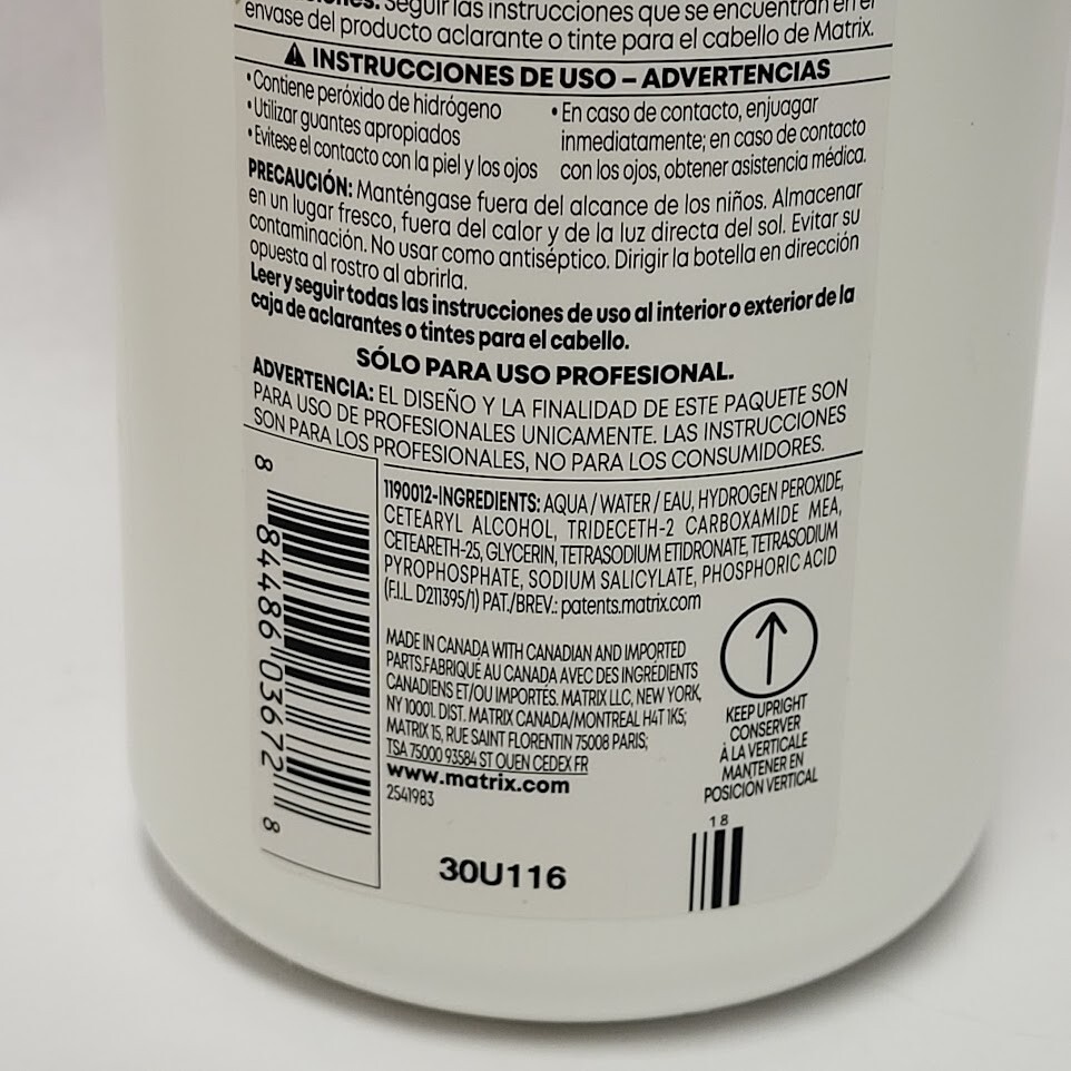 MATRIX Cream Developer 32 oz SoColor Lighteners SoColor Sync You Choose Volume