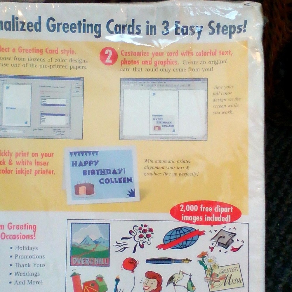 Vtg Computer Software Windows 95 Pro Venture Greeting Cards CD-ROM