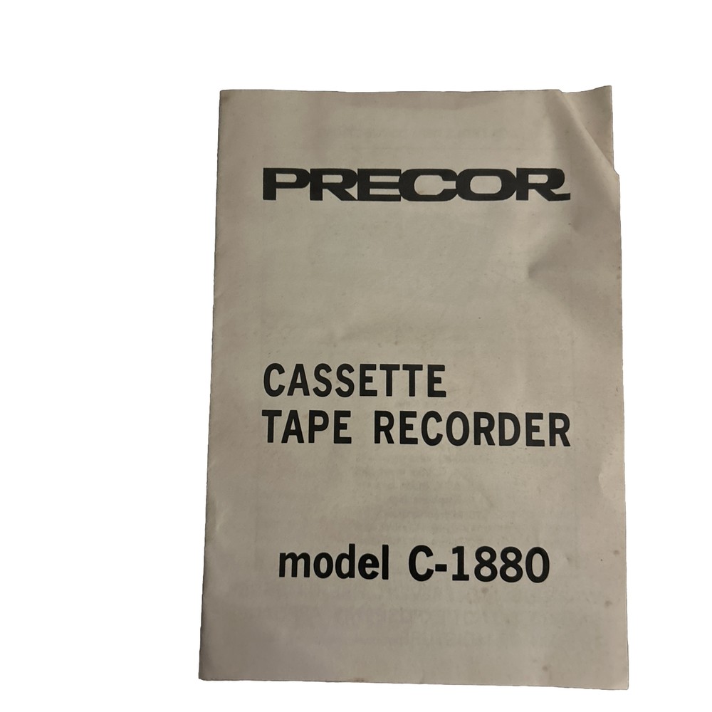 Precor portable cassette recorder Model No. C-1880 Works