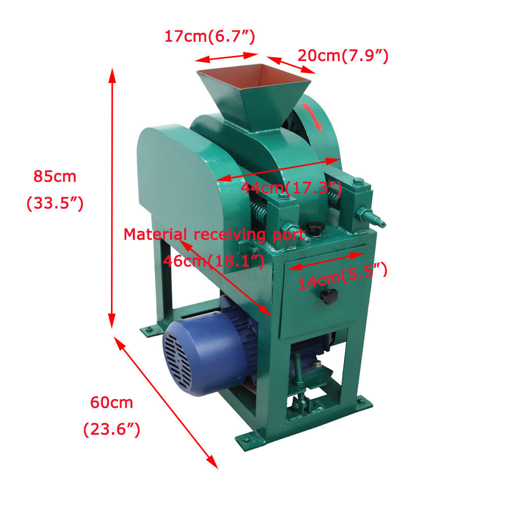 Double Roller Crushing Machine Broken Stone Rock Test Equipment Pulverizer 220V