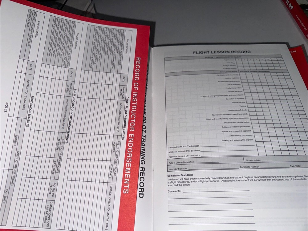 Gleim Private Pilot Training Record