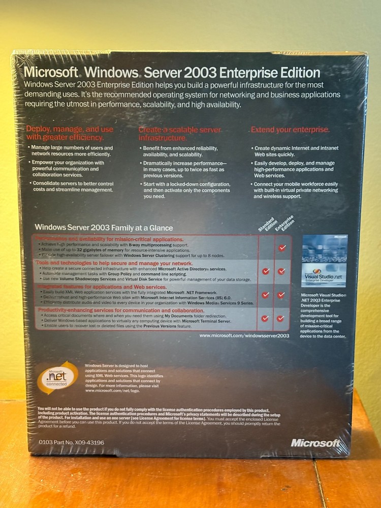Microsoft®Windows Server 2003 Enterprise Edition • NEW • Sealed