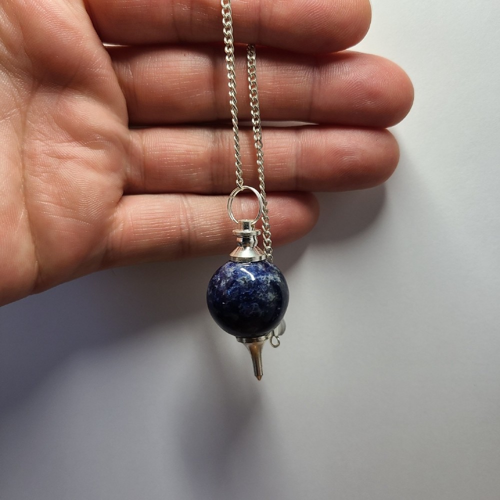 Sodalite Sephoroton Ball Sphere Crystal Dowsing Pendulum Divination Tool