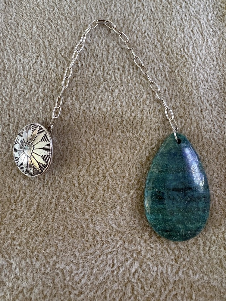 Ruby Zoisite Pendulum for Divination Energy Clearing and Intuition
