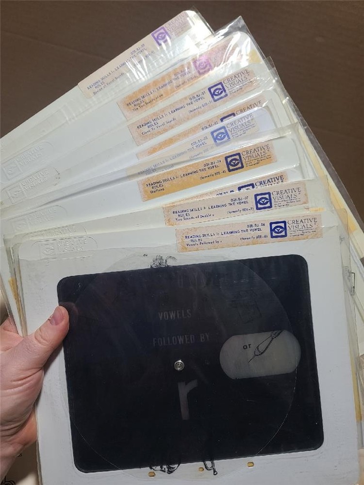 1967 Creative Visuals Overhead Projections -Vowels, Using Dictionary, Homonyms++