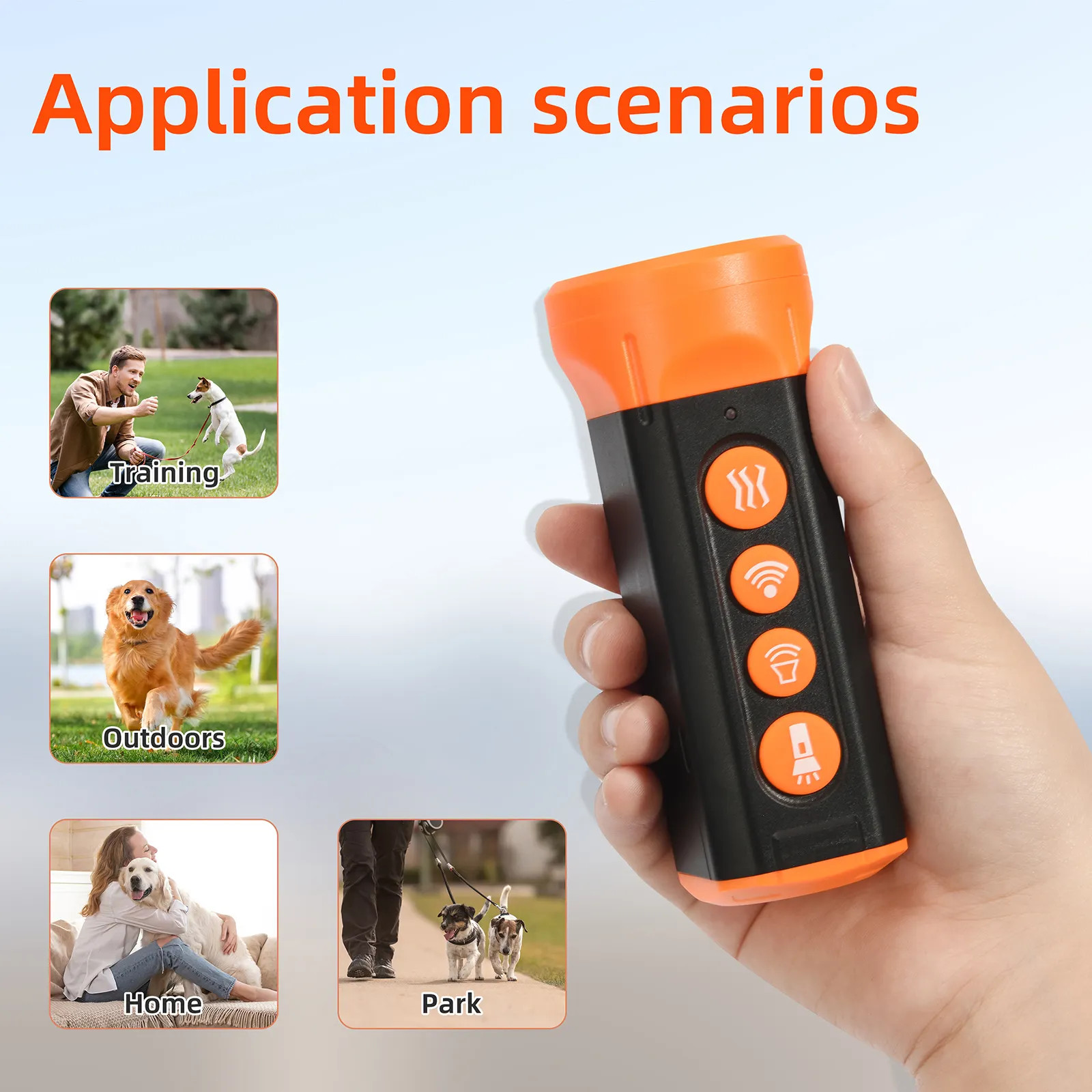 2025 Smart Ultrasonic Dog Trainer – 4X Speaker Anti-Bark Repeller