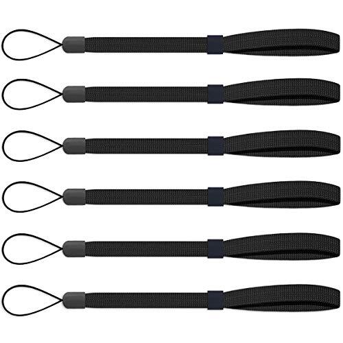 Wrist Lanyard Strap String 6 Pack Black Flashlight Lanyard for USB Keys